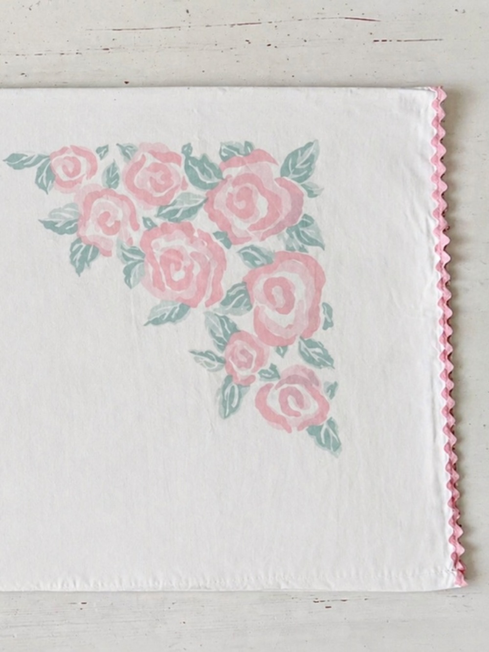 Vintage Lady Pepperell Pillowcases Set of 2 White Percale Scalloped Trim - Picture 3 of 10